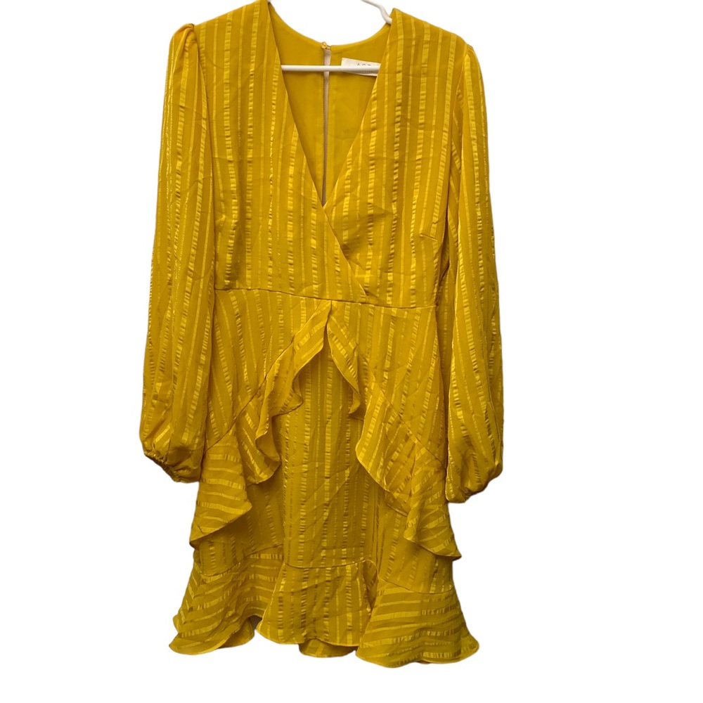 ASTR The Label Yellow Textured Ruffle Dress - Picture 6 of 12